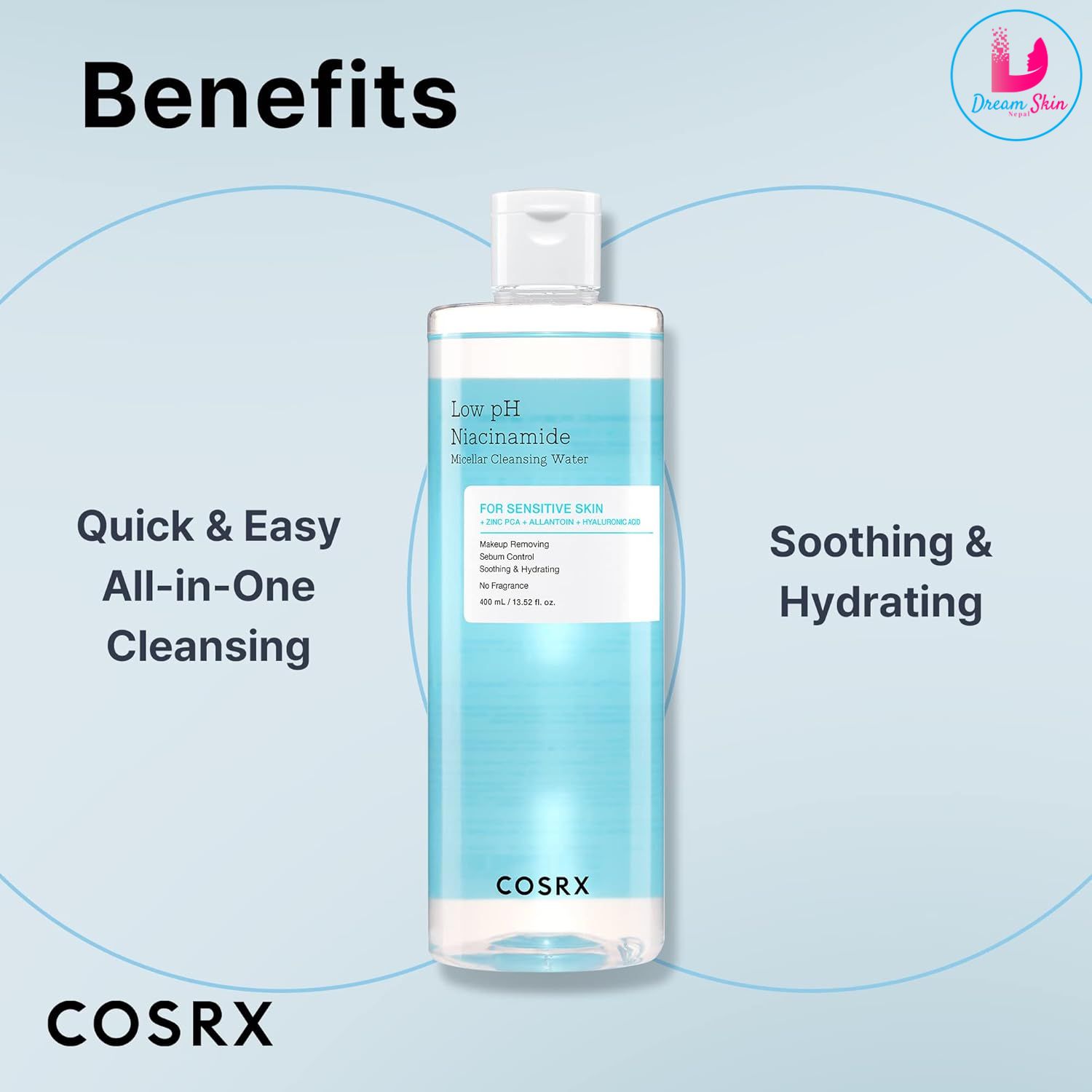 COSRX Low pH Niacinamide Micellar Cleansing Water [400ml]	